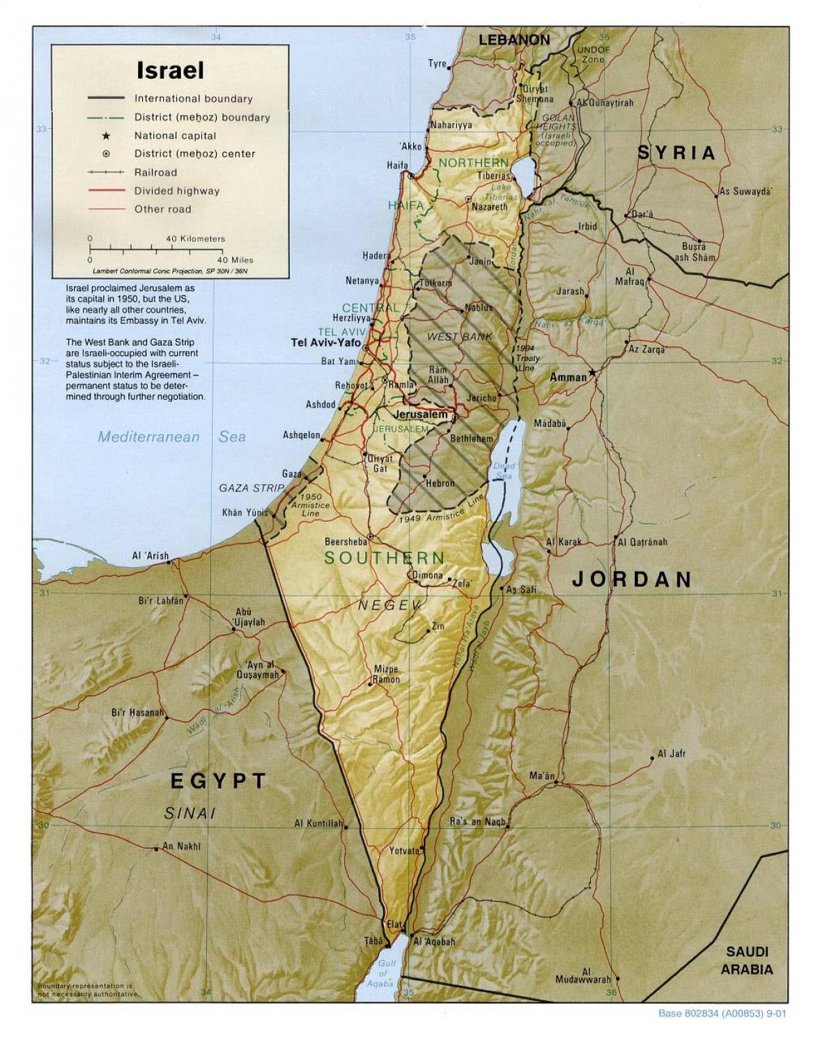 ramani ya israeli jiografia 